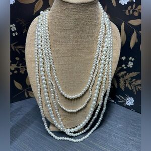 Classic Multi-Strand Pearl Necklace
